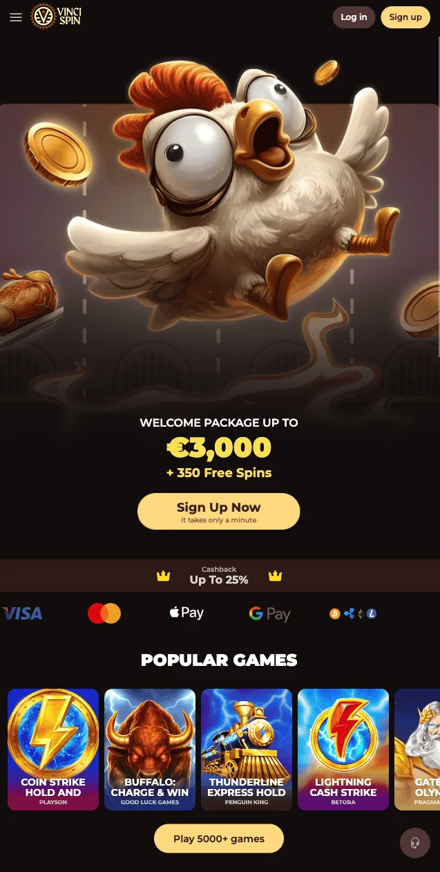 Aplikacioni Vincispin Casino